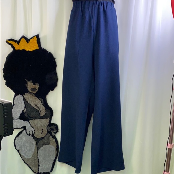 Relativity Other - Blue and White with Red Stripes Wide Leg Set with Elegant Flow